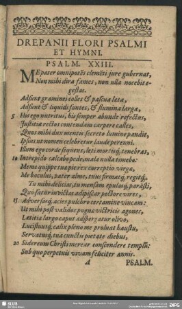 Drepanii Flori Psalmi Et Hymni