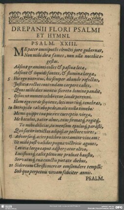 Drepanii Flori Psalmi Et Hymni