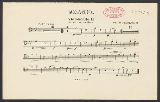 Violoncello II (statt zweites Horn)