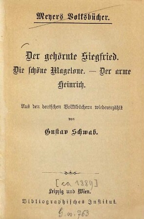 Deutsche Volksbücher, 1