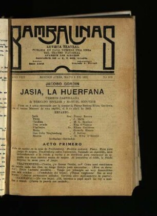 Jasia, la huerfana : pieza en 4 actos
