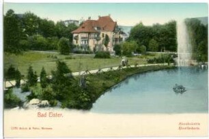 Bad Elster. Albert-Park, Villa mit Carola-Weiher