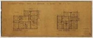 Wohnhausbebauung Betckestraße, Wörther Straße, Götelstraße, Berlin-Spandau: 2 Grundrisstypen 1:100