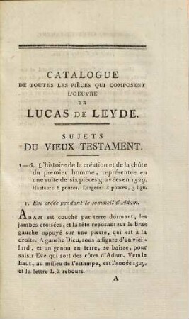 Catalogue Raisonné De Toutes Les Estampes Qui Forment L'Oeuvre De Lucas de Leyde