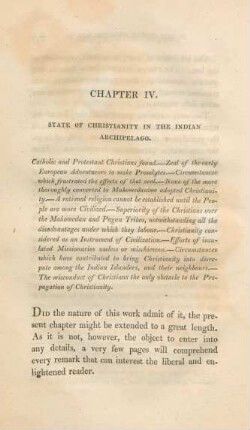Chapter IV. State of Christianity in the Indian archipelago