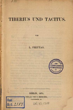 Tiberius und Tacitus