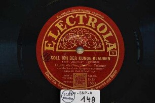 Soll ich der Kunde glauben : 1. Akt "Siegfried" / (Wagner)