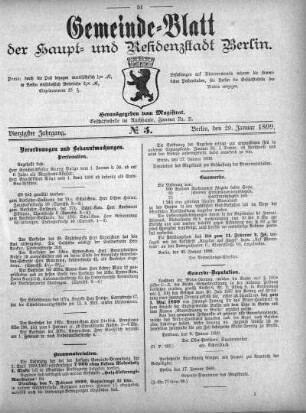 1899,5: No. 5, 29. Januar 1899