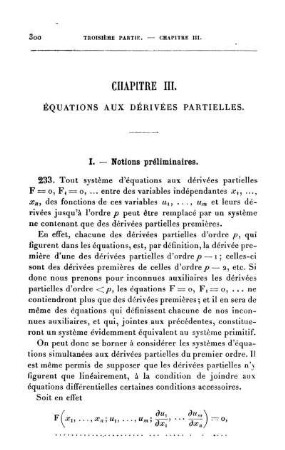 Chapitre III. Équations aux dériées partielles.