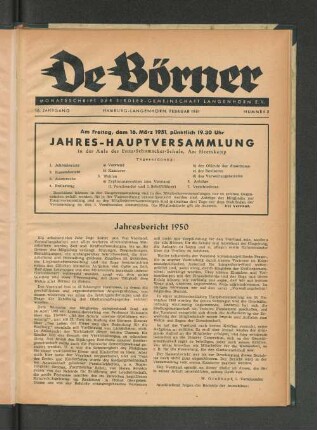 Jahres-Hauptversammlung