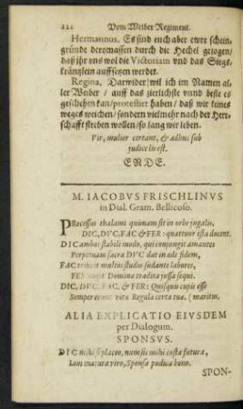 Alia Explicatio Eiusdem per Dialogum.
