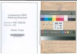 Entnazifizierung Franz Olivier , geb. 04.05.1903 (Dreher)