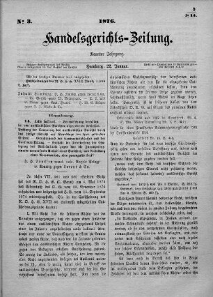 No. 3. 22. Januar 1876