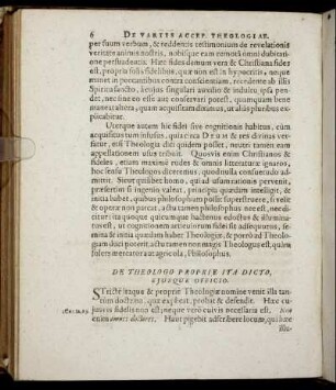 De Theologo Proprie Ita Dicto, Eiusque Officio
