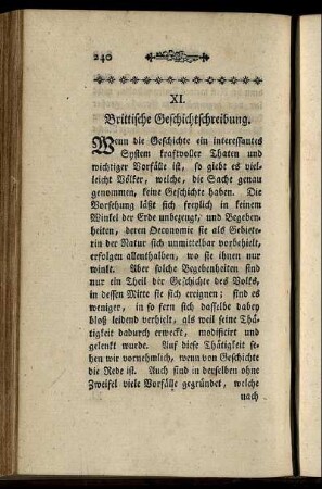 XI. Brittische Geschichtschreibung.