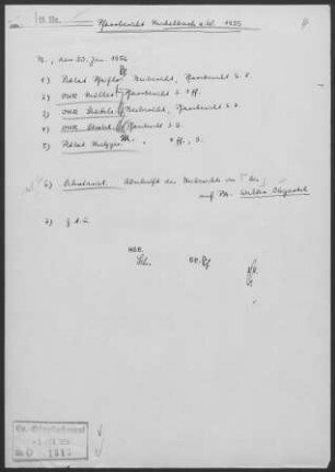 Michelbach/Wald: Visitationsbericht mit Pfarrbericht 1955
