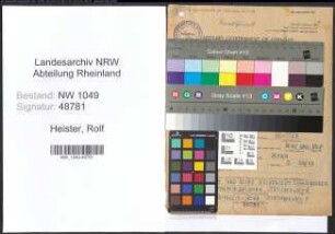Entnazifizierung Rolf Heister , geb. 02.12.1922 (Musiker)