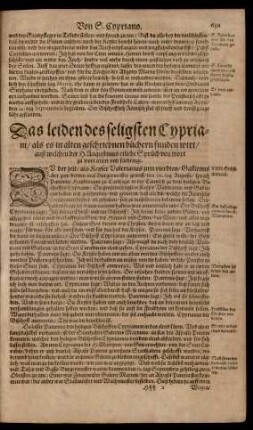Das leiden des seligsten Cypriani/ ...