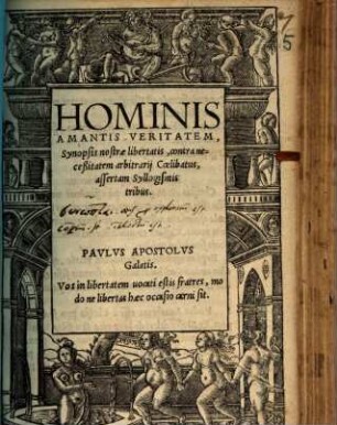 Hominis amantis veritatem Synopsis nostrae libertatis contra necessitatem arbitrarii coelibatus, assertam syllogismis tribus