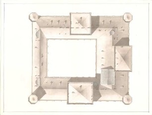 Gärtner, Friedrich von; München; Wittelsbacherpalast - Ansicht