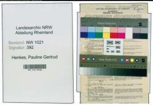 Entnazifizierung Pauline Gertrud Henkes , geb. 16.02.1899 (Lehrerin)