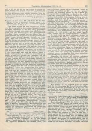 272-273 [Rezension] Schoch, Karl, Christi Kreuzigung am 14. Nisan