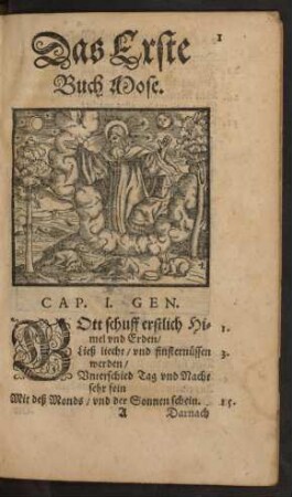 Das Erste Buch Mose. - Das V. buch Mose.