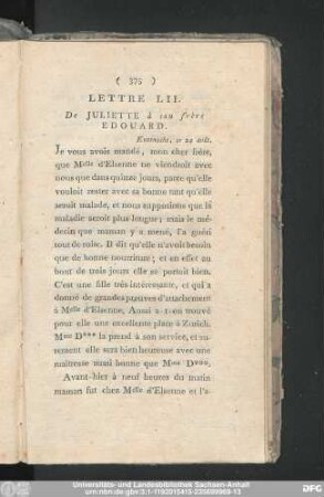 Lettre LII. De Juliette à son frère Edouard. Kussnacht, ce 24 août.
