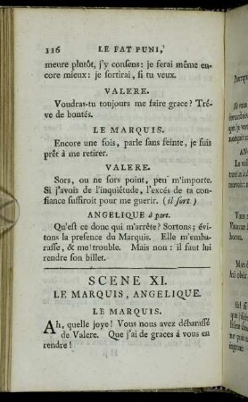 Scene XI. Le Marquis, Angelique