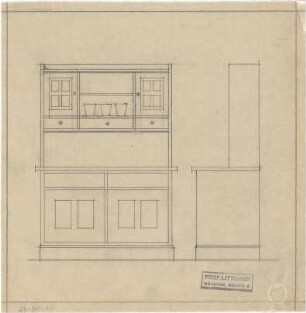 Littmann, Max; Bocksberg; Hofgut, Landhaus - Schrank (Ansichten)