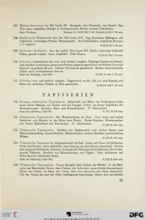 Tapisserien (Nr. 112-119)