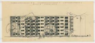Wohnhäuser Hohenstaufenstraße / Schwäbische Straße 27-29 / Starnberger Straße 7 / Lindauer Straße 1-2, Berlin-Schöneberg: Ansicht Schwäbische Straße 1:100