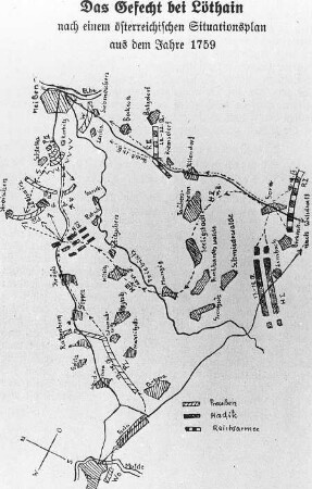 Triebischtal-Munzig. Gefecht bei Löthain 1759, aus: Unsere Heimat 1935