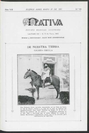 8.1931=Nr. 89: Nativa, 8.1931=Nr. 89