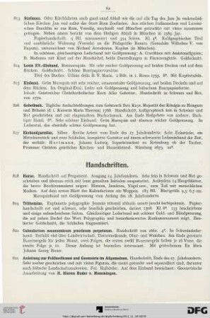 Handschriften (Nr. 818-821)