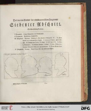 Des vierten Bandes der physiognomischen Fragmente siebenter Abschnitt