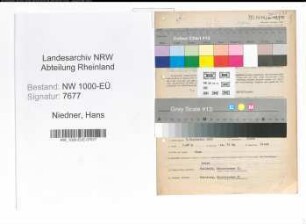Entnazifizierung Hans Niedner, geb. 05.09.1903 (Rechtsanwalt)