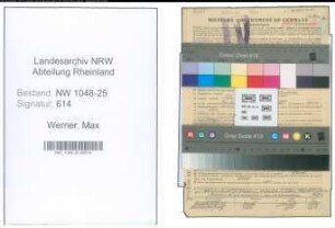 Entnazifizierung Max Werner , geb. 11.10.1890 (Friseur)