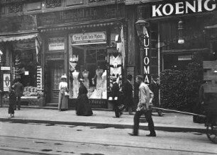 Dresden, Prager Straße : Dresden-Altstadt. Wohn- und Geschäftshaus (um 1860), Prager Straße 31. Laden (Corsethaus und Atelier für Corsets Hentschel & Co.)
