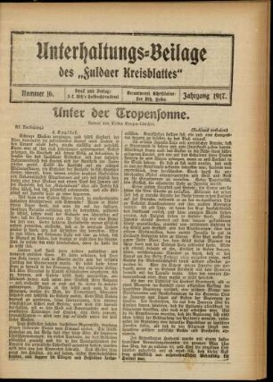 Ausgabe vom Sonntag, den 22. April 1917.