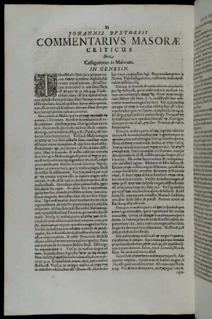 Commentarius Masoræ Criticus Sive Castigationes in Masoram.