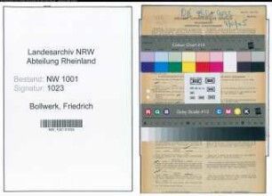 Entnazifizierung Friedrich Bollwerk, geb. 22.05.1887 (Kaufm.Angest.)