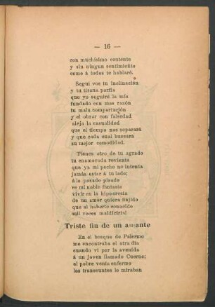 Triste fin de un amante
