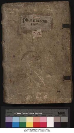 Tu Sophōtatu Plutarchu Parallēlon.|| Bioi Rōmaiōn Kai Ellēnōn. 49.|| = Sapientissimi Plutarchi paralellum [!], Vitæ Romanorum|| & Græcorum.