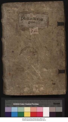 Tu Sophōtatu Plutarchu Parallēlon.|| Bioi Rōmaiōn Kai Ellēnōn. 49.|| = Sapientissimi Plutarchi paralellum [!], Vitæ Romanorum|| & Græcorum.