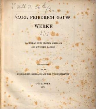Werke, 2a