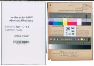 Entnazifizierung Peter Urban , geb. 05.07.1913 (Kaufmann)