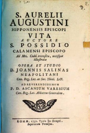 S. Aurelii Augustini Hipponensis episcopi vita