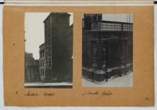 Schloss, Stettin. Jacobikirche, Stettin: Ansicht vom Schlosshof, Ansicht Chorgestühl St. Jacobi (aus: Skizzen- und Fotoalbum 25)
