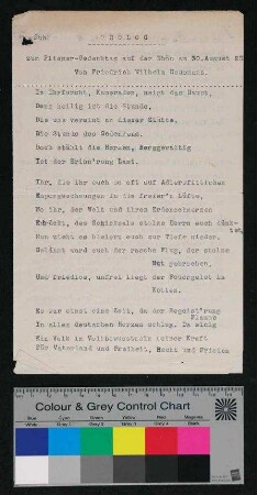 Prolog zum Flieger-Gedenktag auf der Rhön am 30. August 23 von Friedrich Wilhelm Hausmann